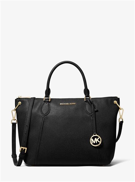 michael kors sierra large|Sierra Large Pebbled Leather Satchel .